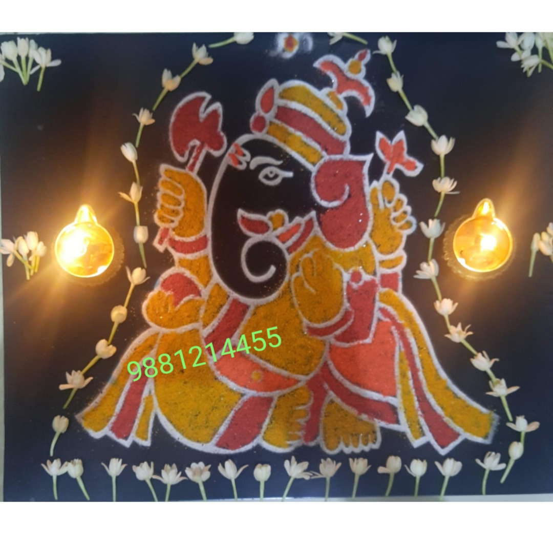 Ganesha /ganpati Rangoli stencil 
