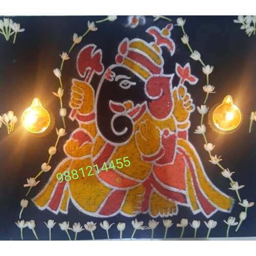 Ganesha /ganpati Rangoli stencil 