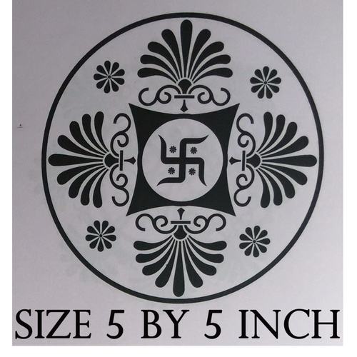 wooden Rangoli Stencil of 5 By 5 Inch