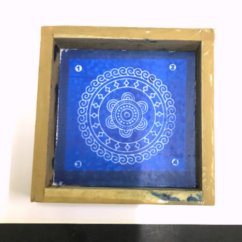 MeArtist wooden rangoli stencil of 5 by 5 inch 