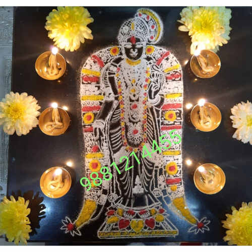 Nachiyar thirumozli / Andal rangoli in 10 by 14 inch