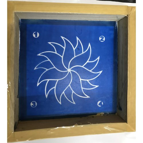 wooden Stencil flower design of 5 By 5 Inch