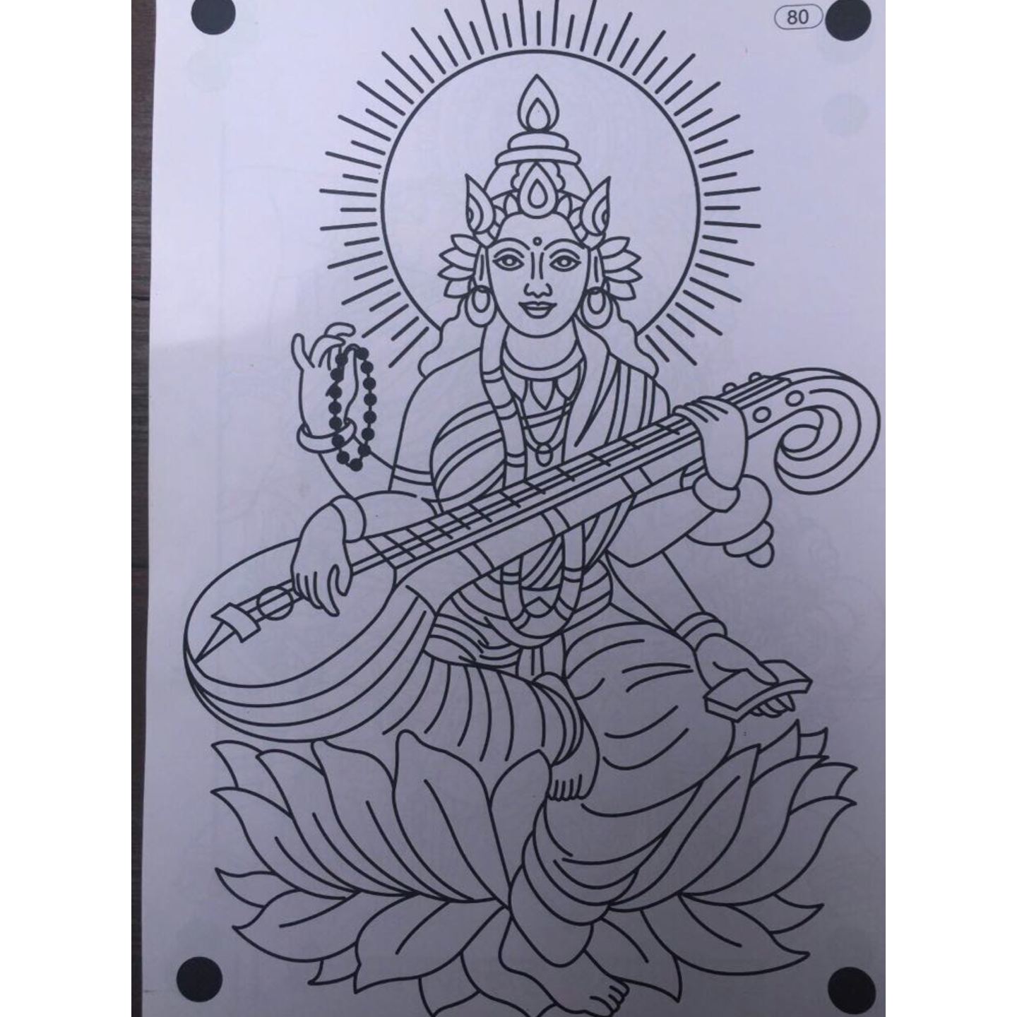 MeArtist Saraswati Rangoli Stencil 10 * 14 inch