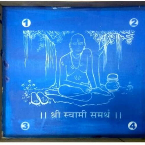 Swami samarth Rangoli stencil 