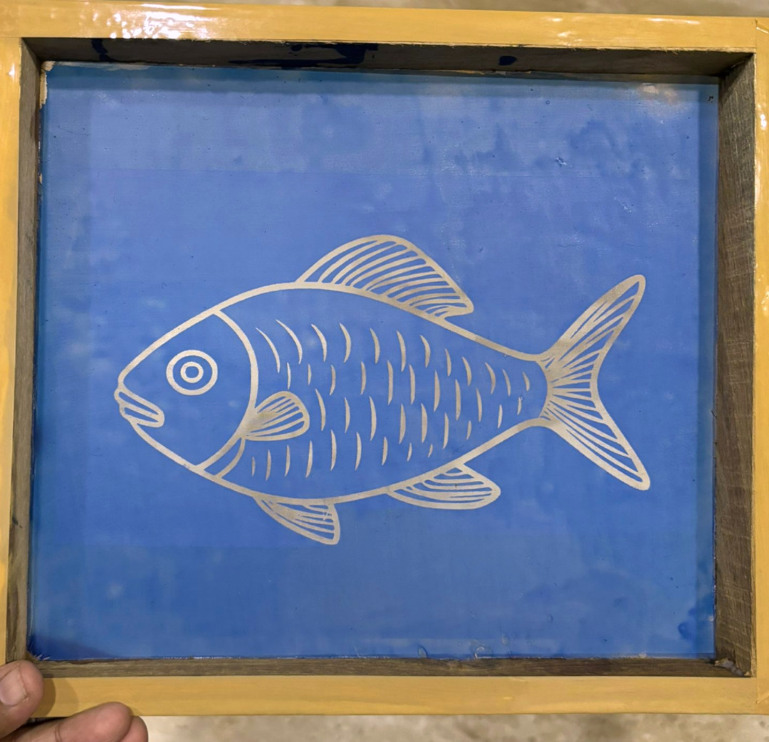 Fish Rangoli stencil 