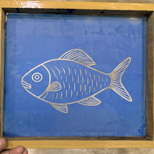 Fish Rangoli stencil 