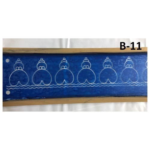 MeArtist wooden border Rangoli Stencil of 17 by 5 inch B - 11