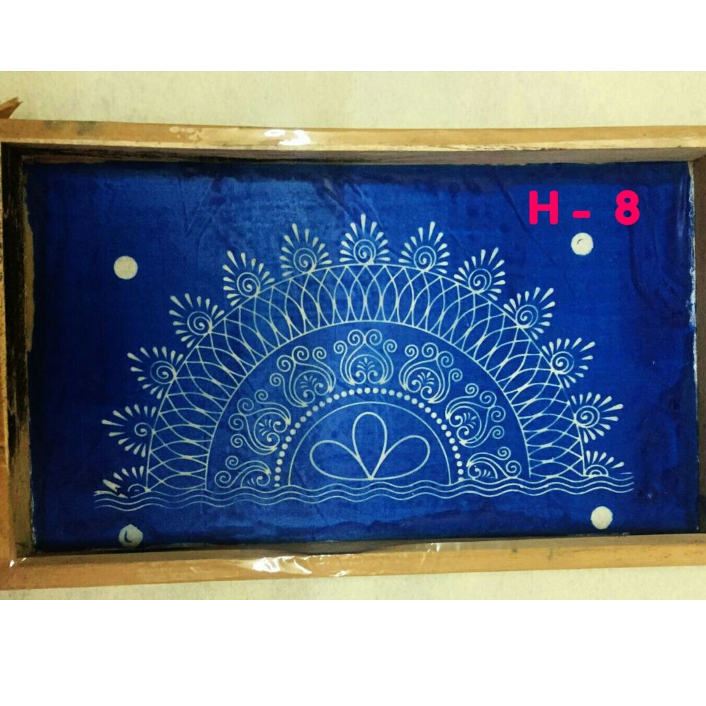 MeArtist wooden Rangoli stencils of half circle 12 by inch H - 8