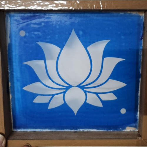 Lotus Rangoli stencil in 7/7 inch size 
