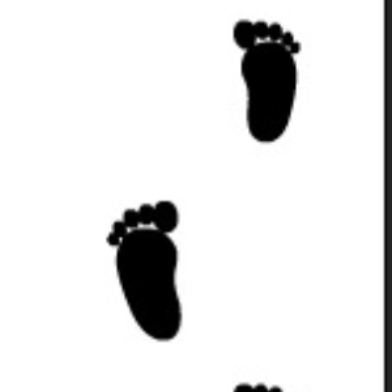 krishna foot border stencil