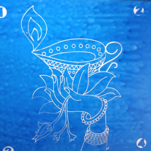 Diwali special wooden Rangoli stencil 