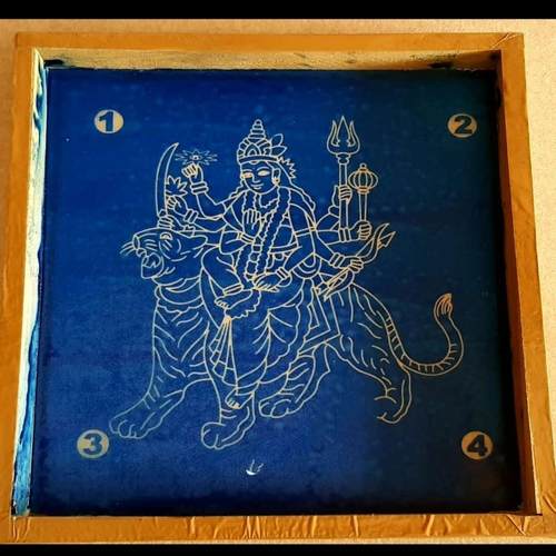 durga devi rangoli stencil