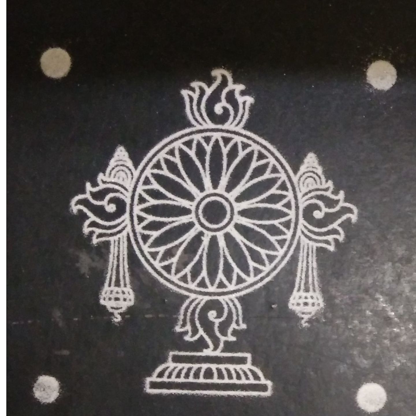 Tirupati balaji chakra Rangoli stencil 5 by 5 inch