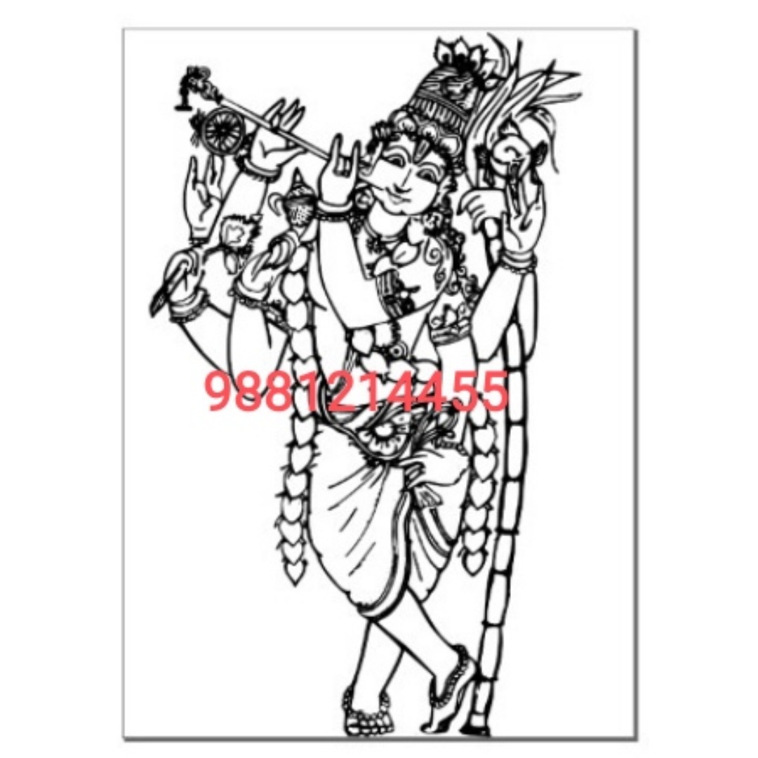Sammohana krishna / gopala sundari rangoli stencil