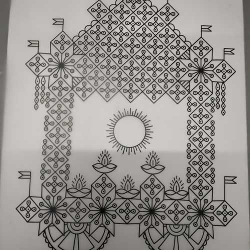 rath Rangoli stencils in 9 by 9 inch
