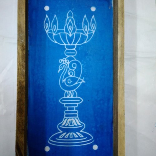 wooden samai rangoli stencil of 10 by 5 inch
