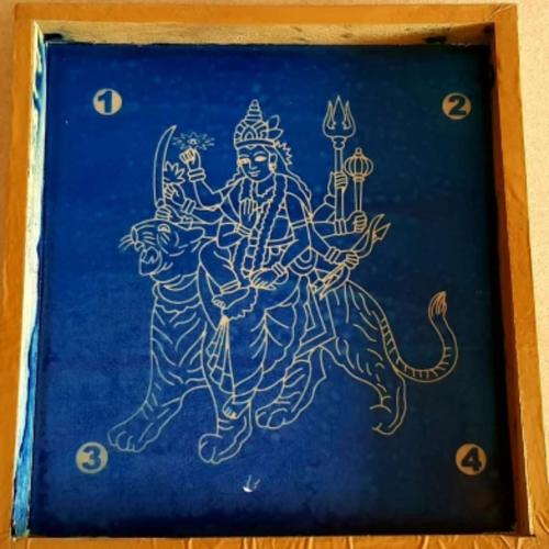 Durga rangoli stencils 9/9 inch 