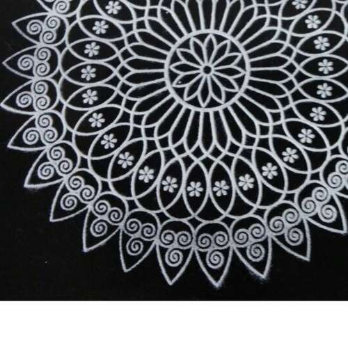 Wooden rangoli design stencils 9 by 9 inch M- 2