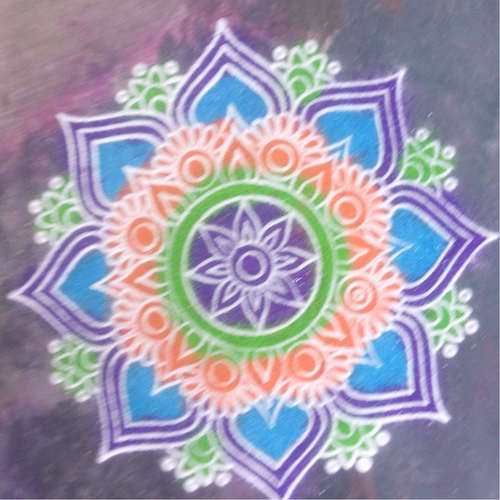12 by 12 inch wooden framed Rangoli stencils