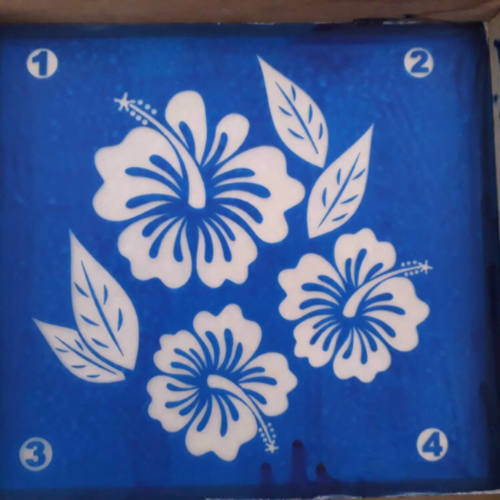 MeArtist wooden rangoli stencil of 9 by 9 inch M- 21