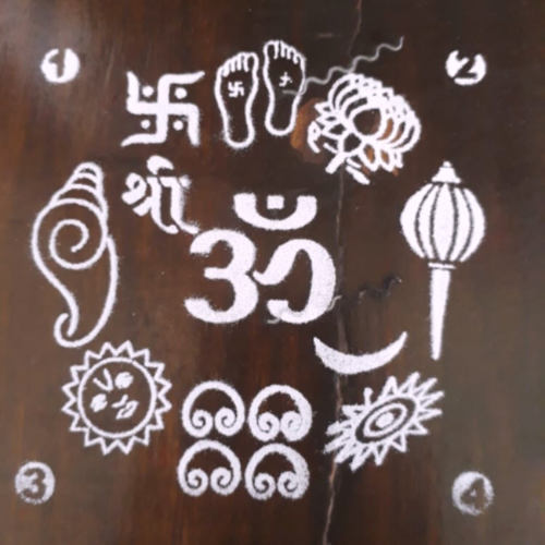 daily chaitrangan Rangoli stencil of 5 by 5 inch 