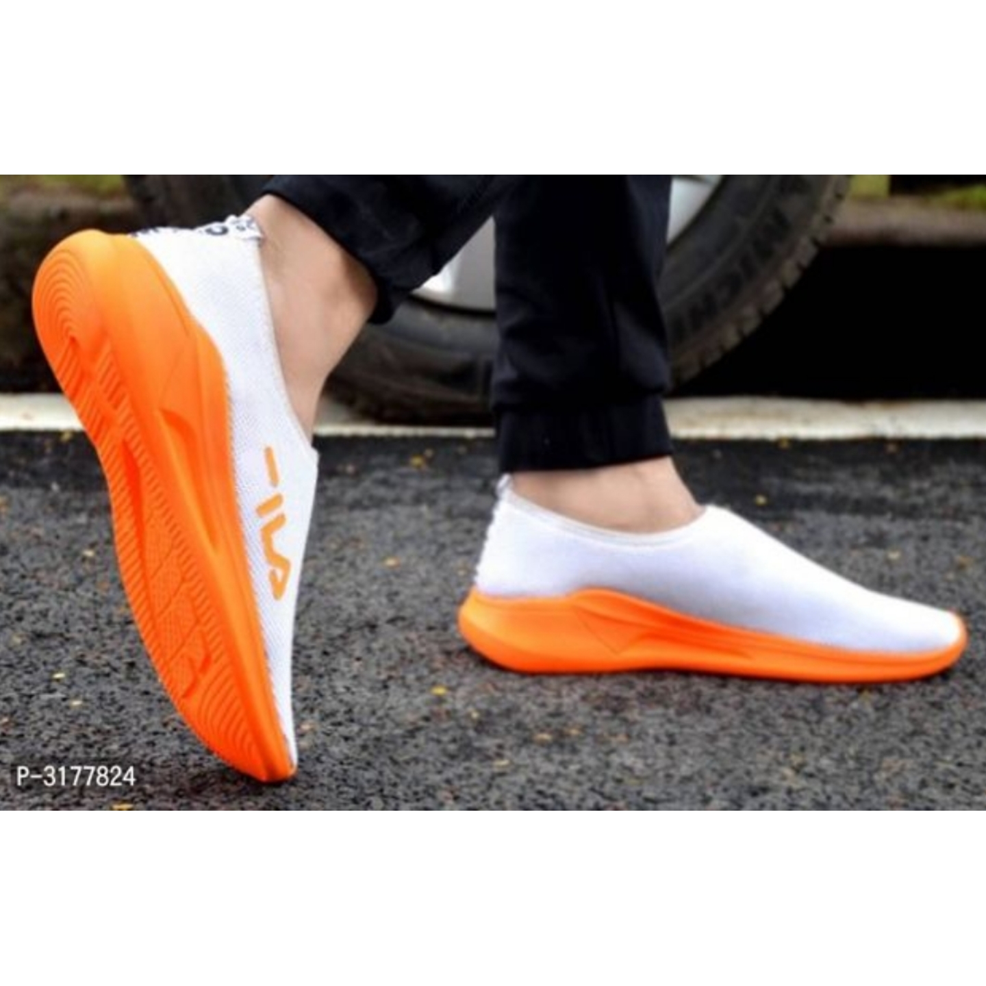 High Fashion White SlipOn Sports Sneaker