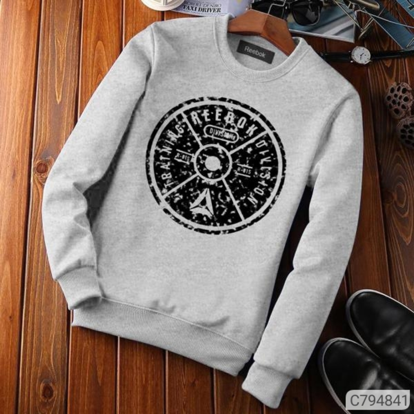 Grey Cotton Printed Sweatshirt