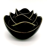 Black Glaze Lotus Bowl Set