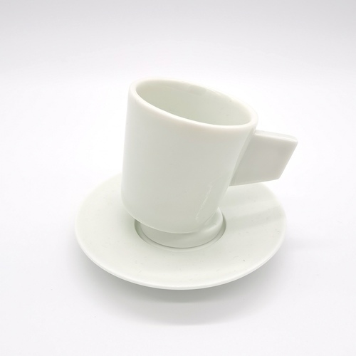 Green White Slid-Base Coffee Cups - Small