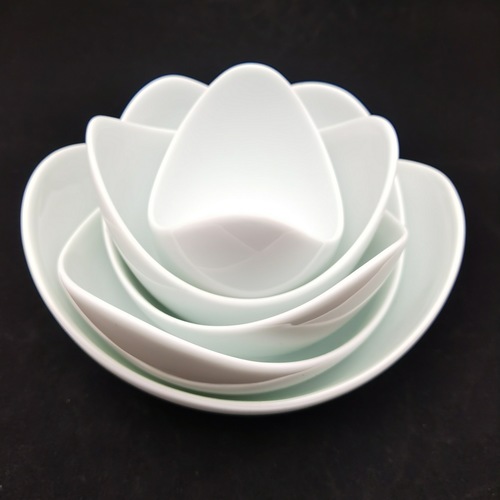 Green White Lotus Bowl