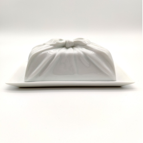 Green White Cloth-Wrapped Butter Case
