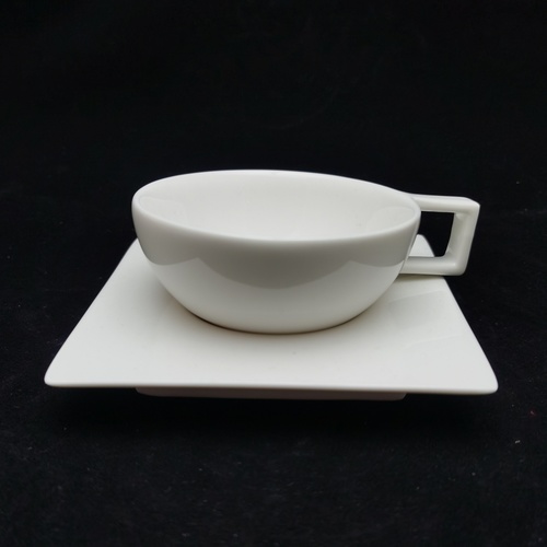 Reinforced Bone China Geometric-Shaped Coffee Cups - Semi Spherical