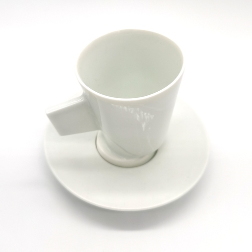 Green White Slid-Base Coffee Cups - Large