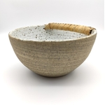 Fruit Bowls With Bamboo Handle Tall - Pottery