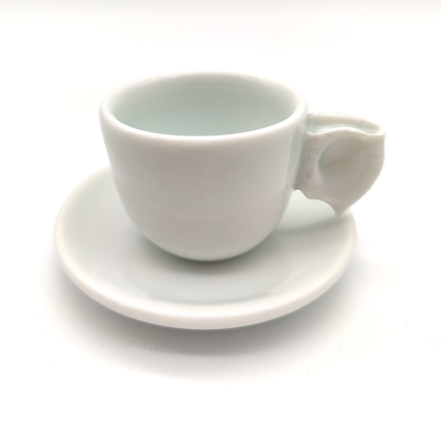 Green White Snatched-Ear Espresso Cup