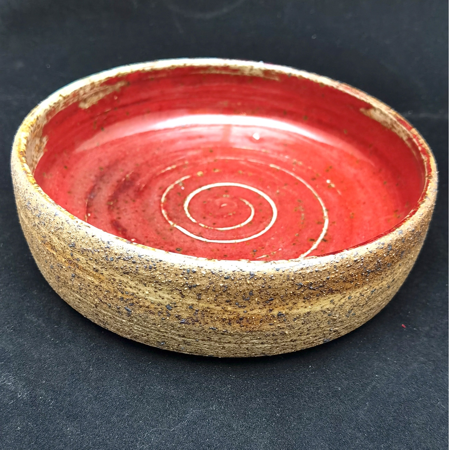 Handmade Tapas Pottery Bowl-Red