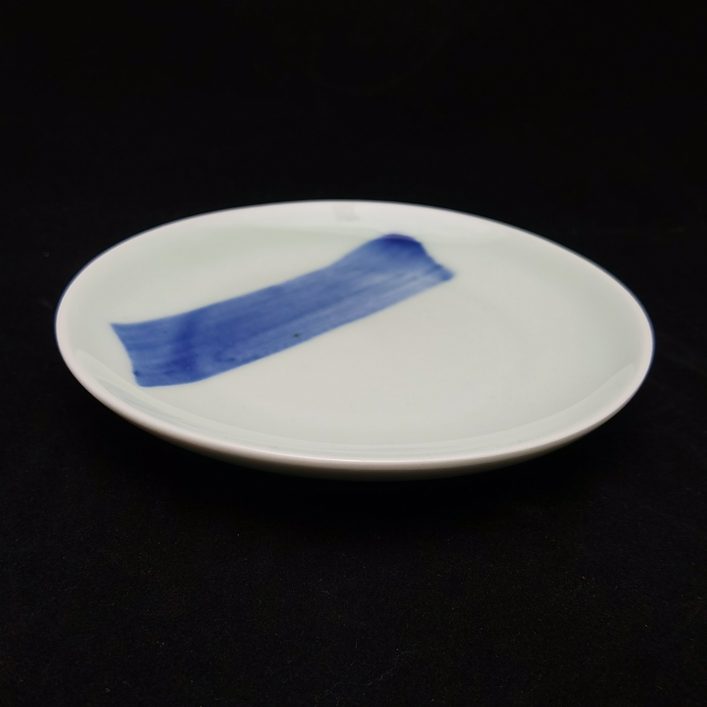 China Blue Brush Stroke Round Plate - 150mm