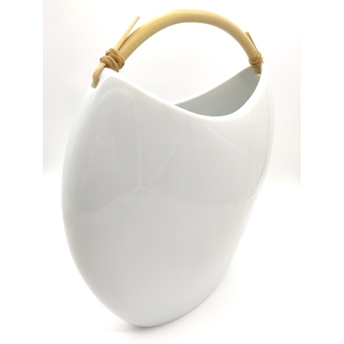 Green White Shoulder Bag Vase