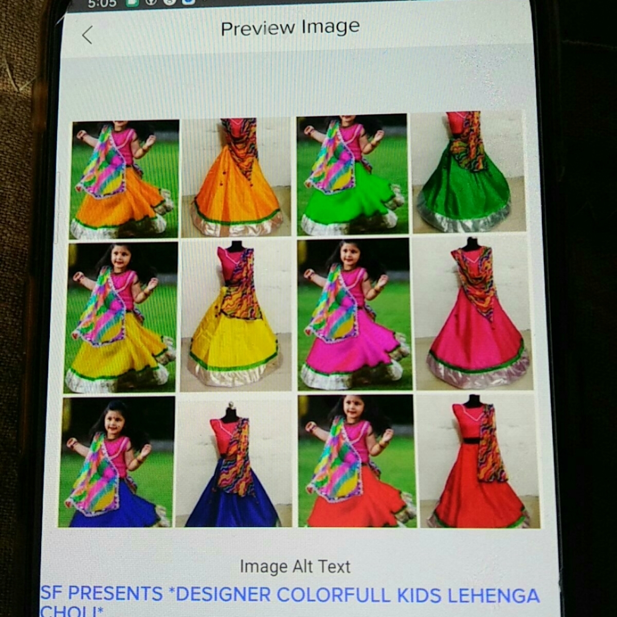 colourfull kids lehanga choli