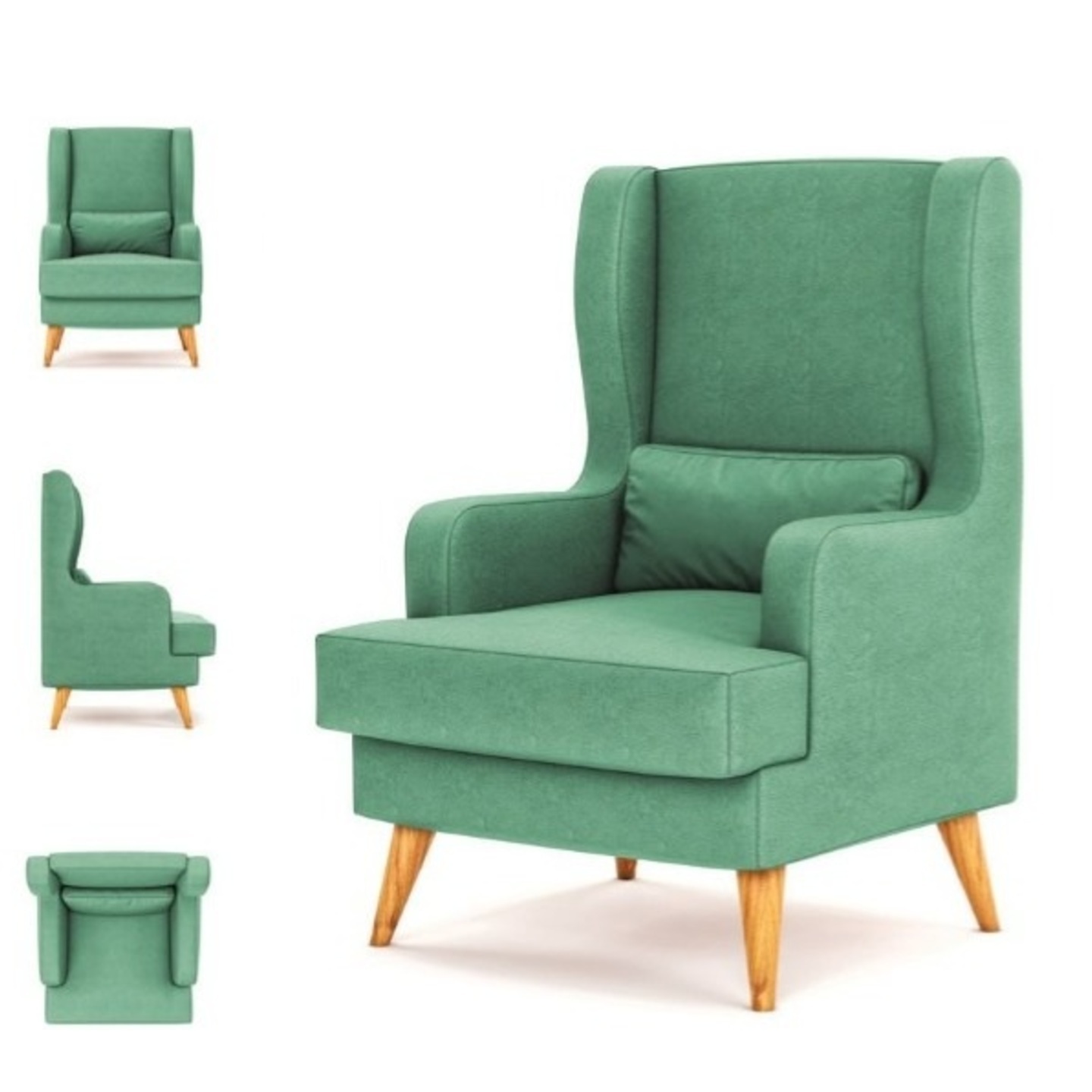 DDF Sofa Chair C-02 In Green Colour