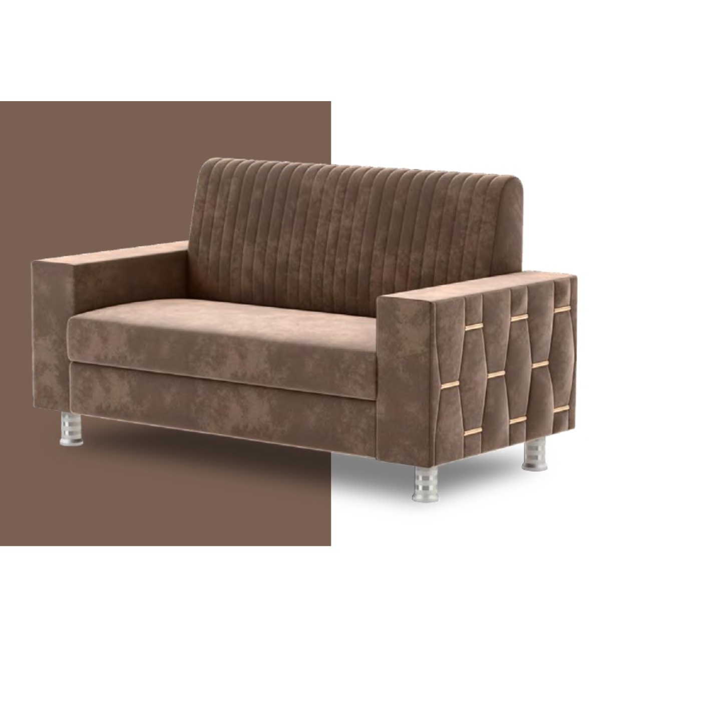 RLF Sofa Set 3+2 Economy DD-551 In Brown Colour
