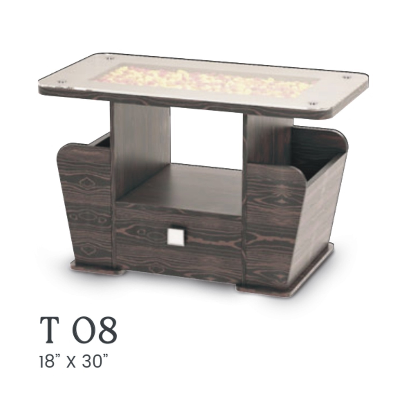 RLF Center Table T-08 With 1 Drawer In Brown Colour