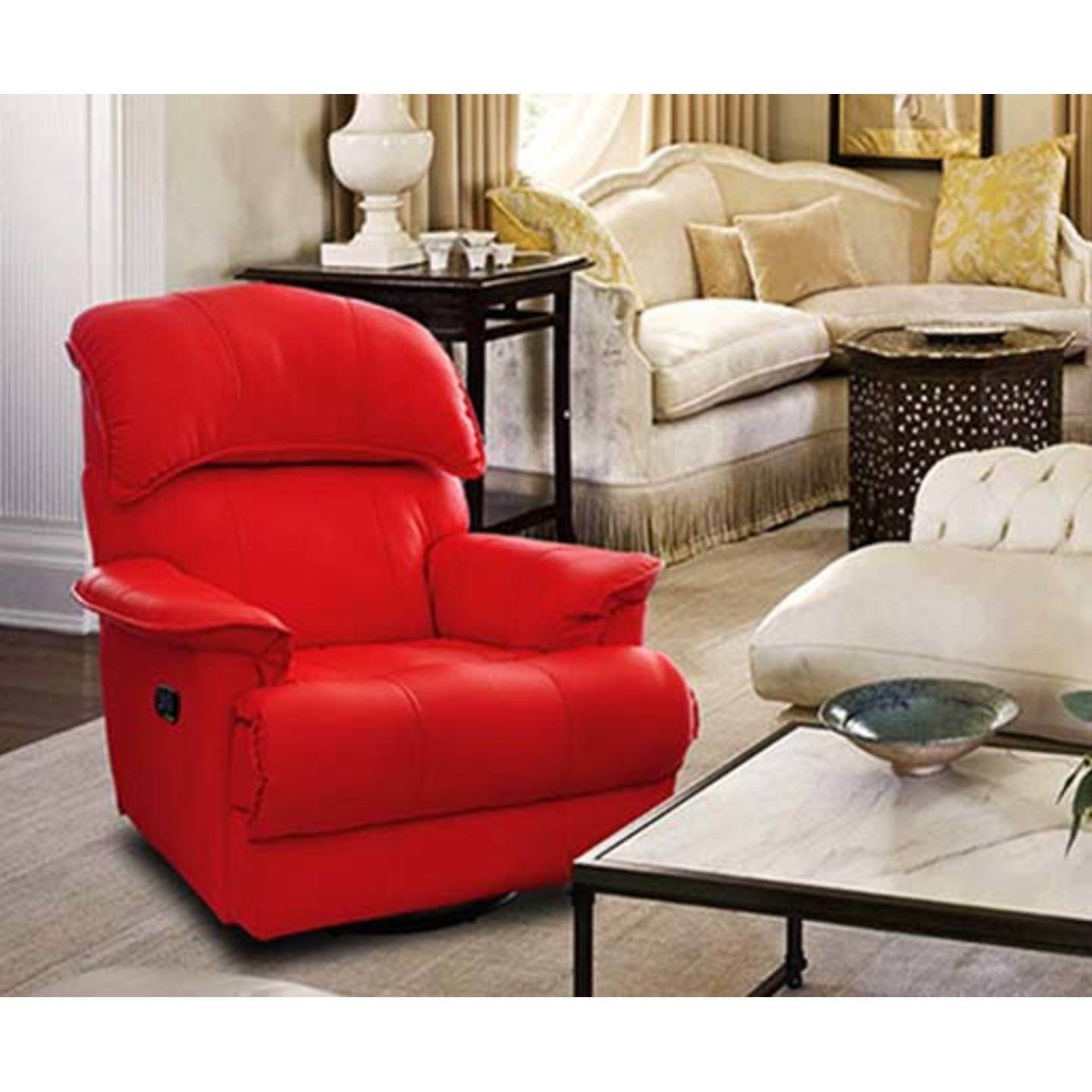 LN Recliner Chair Livo Manual System In Red Colour