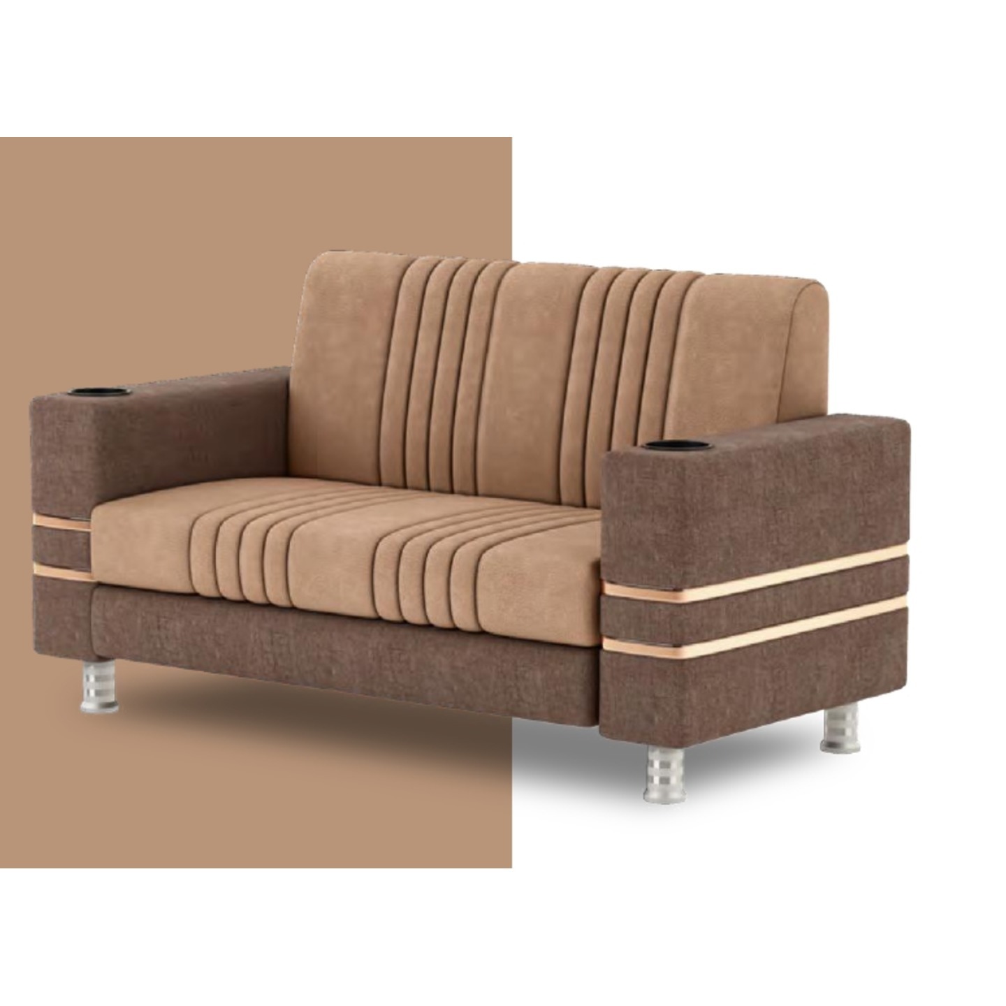 RLF Sofa Set 3+2 Economy DD-555 In Brown Colour