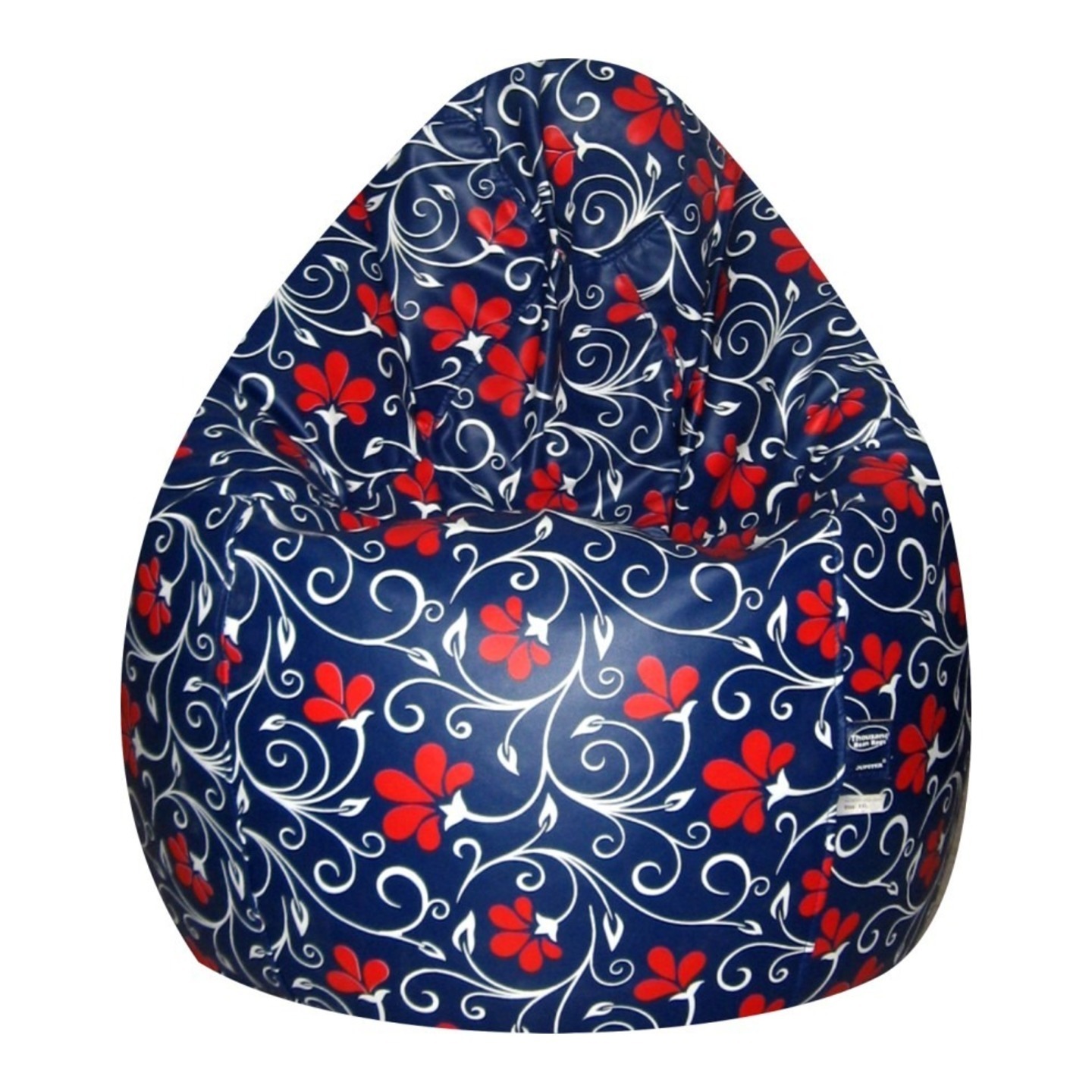 VFR XXL Bean Bag With Beans Printed In Blue & Red Colour