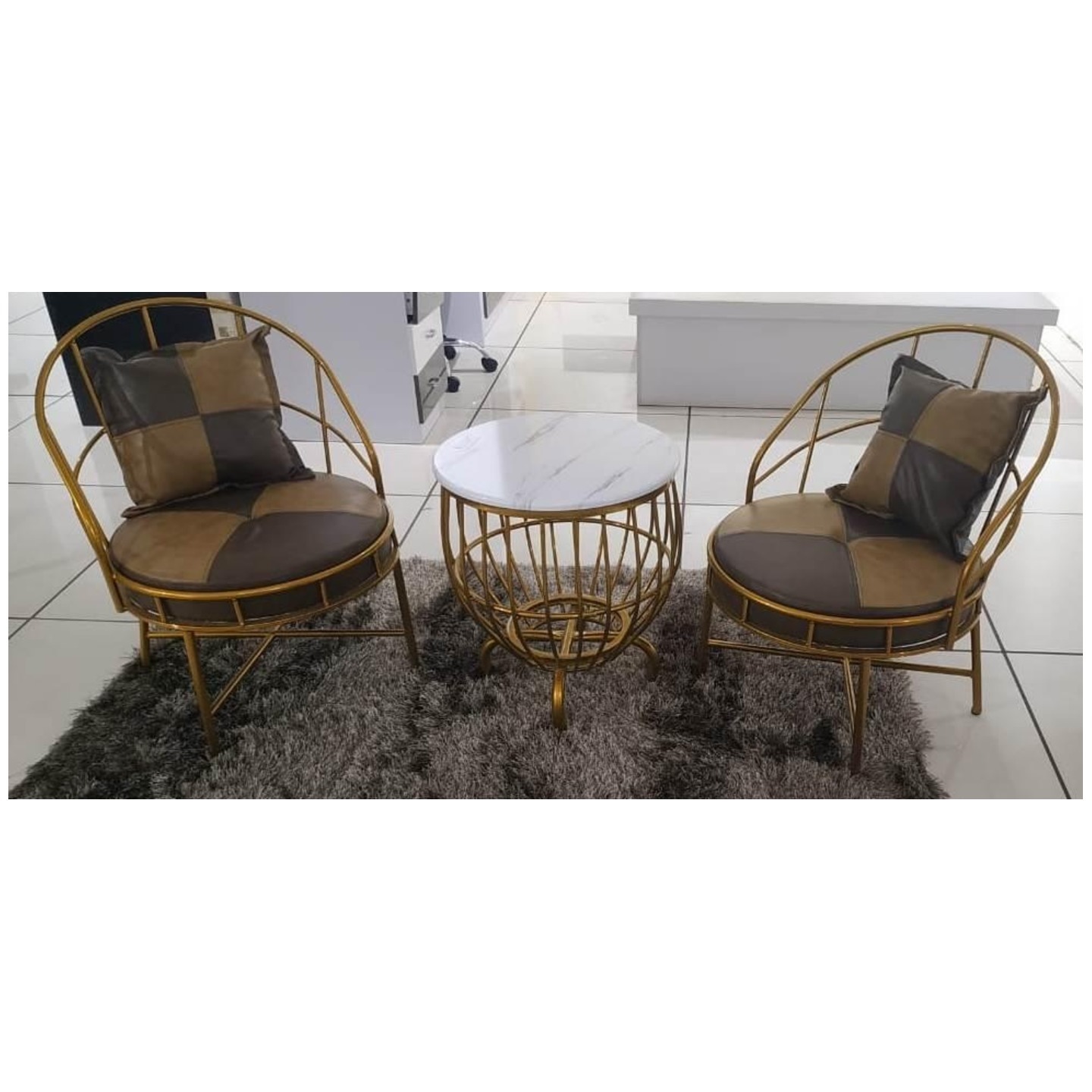 IHM Outdoor Dining Table 633804 Two Seater in Gold Colour