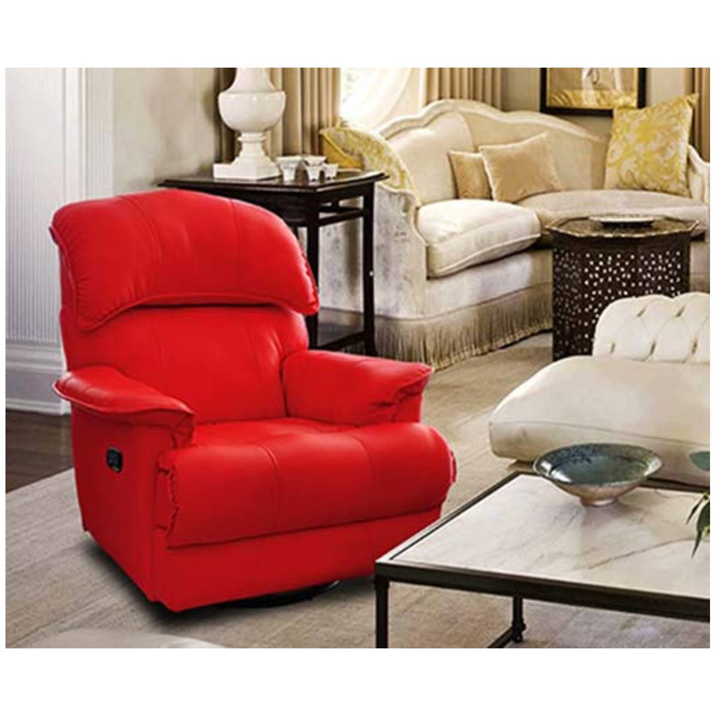 LN Recliner Chair Livo Electronic System In Red Colour