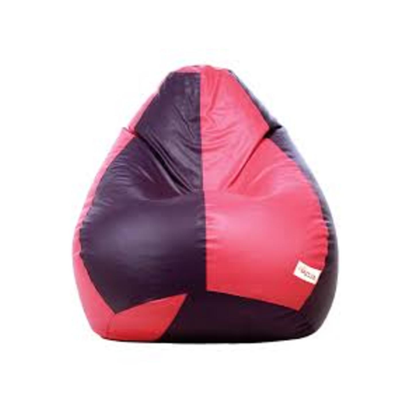VFR XXL Bean Bag With Beans Plain In Red & Purple Colour