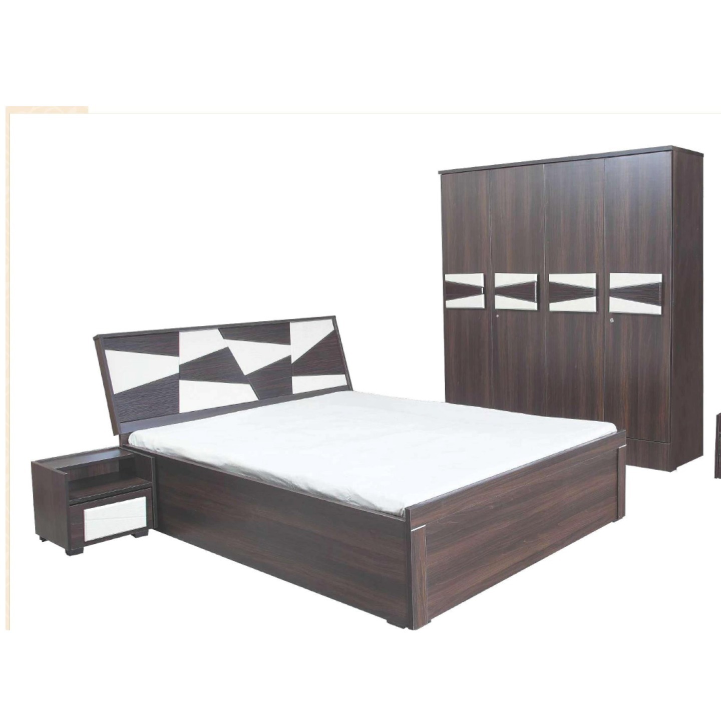RD King Size Bed With Box Bed 78x 72 Tulip