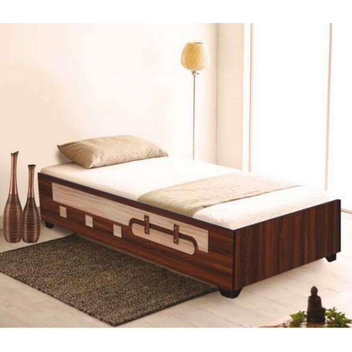 HS Single Bed Size 72"x36" Centra In Brown Colour